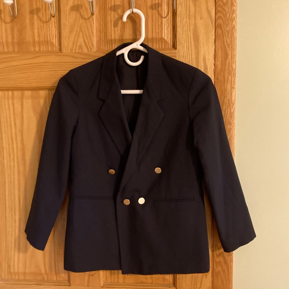 Farah Boys Suit Coat Navy Blue